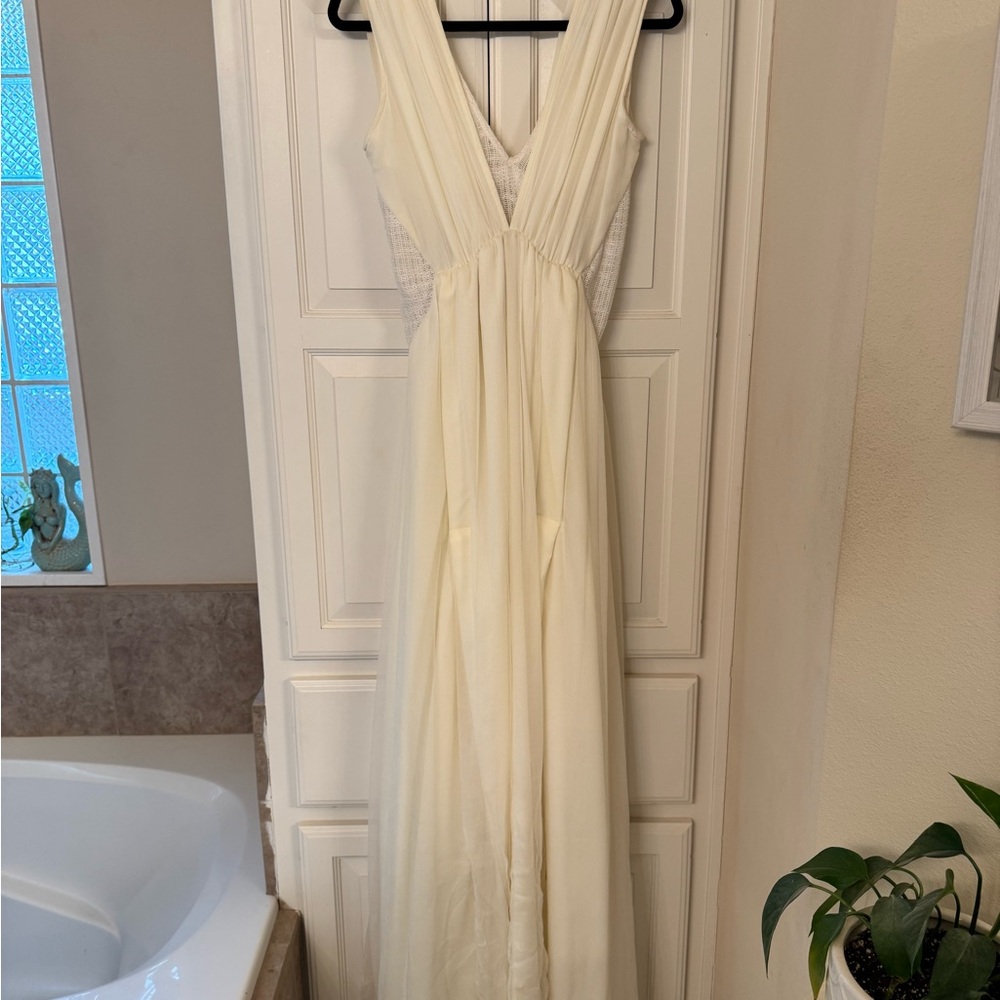 Abi Ferrin White Silk Dress
